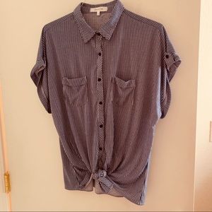 Blue and white shirt